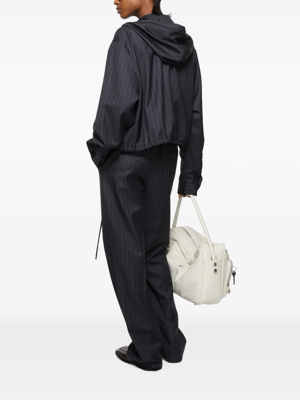 Acne Studios Button-up Wool Overshirt in Blue, view 3