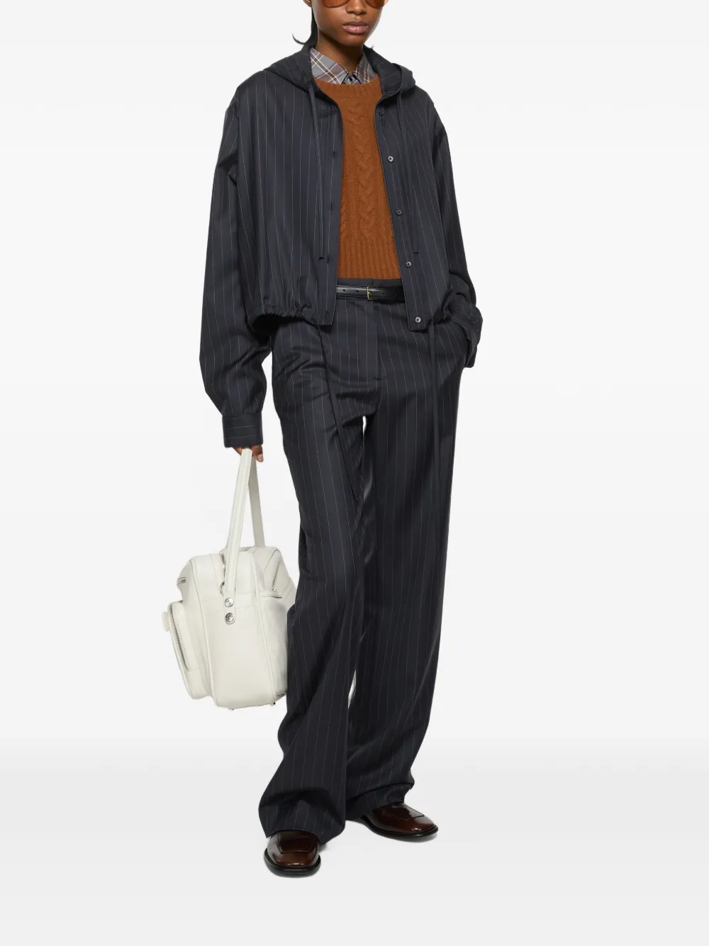 Acne Studios Button-up Wool Overshirt in Blue, view 2