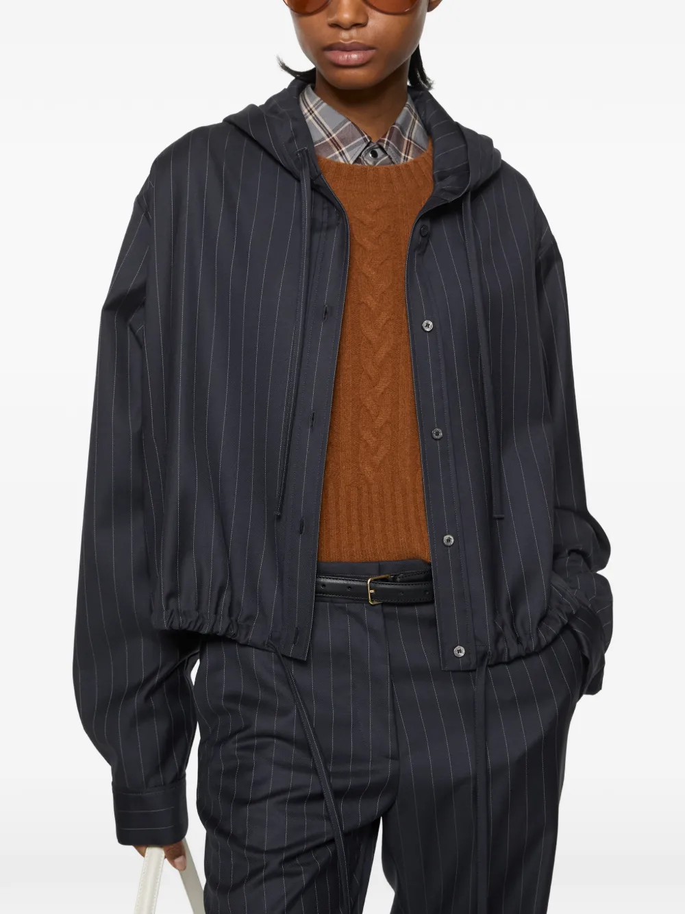 Acne Studios Button-up Wool Overshirt in Blue, view 4