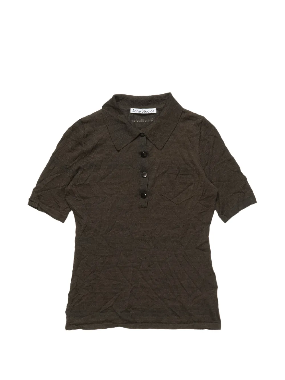 Acne Studios silk polo knit - Marrone