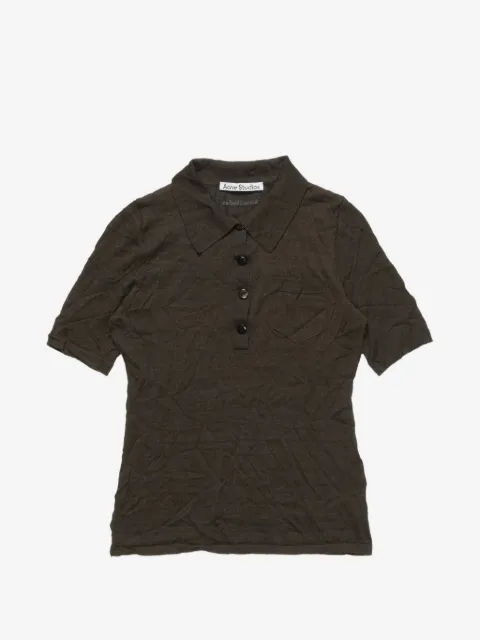 Acne Studios crinkled-effect polo shirt