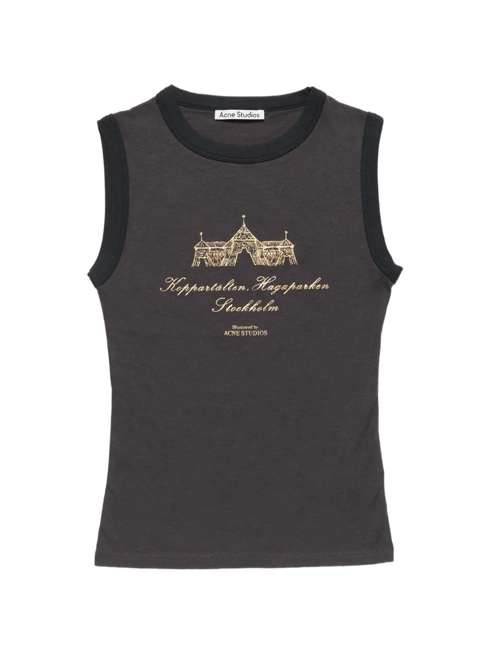 Acne Studios graphic-print tank top - Grigio