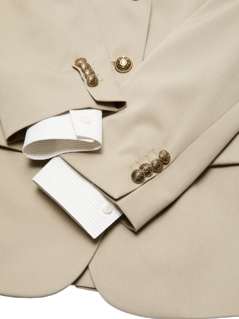 Acne Studios Gelaagd wollen colbert Beige