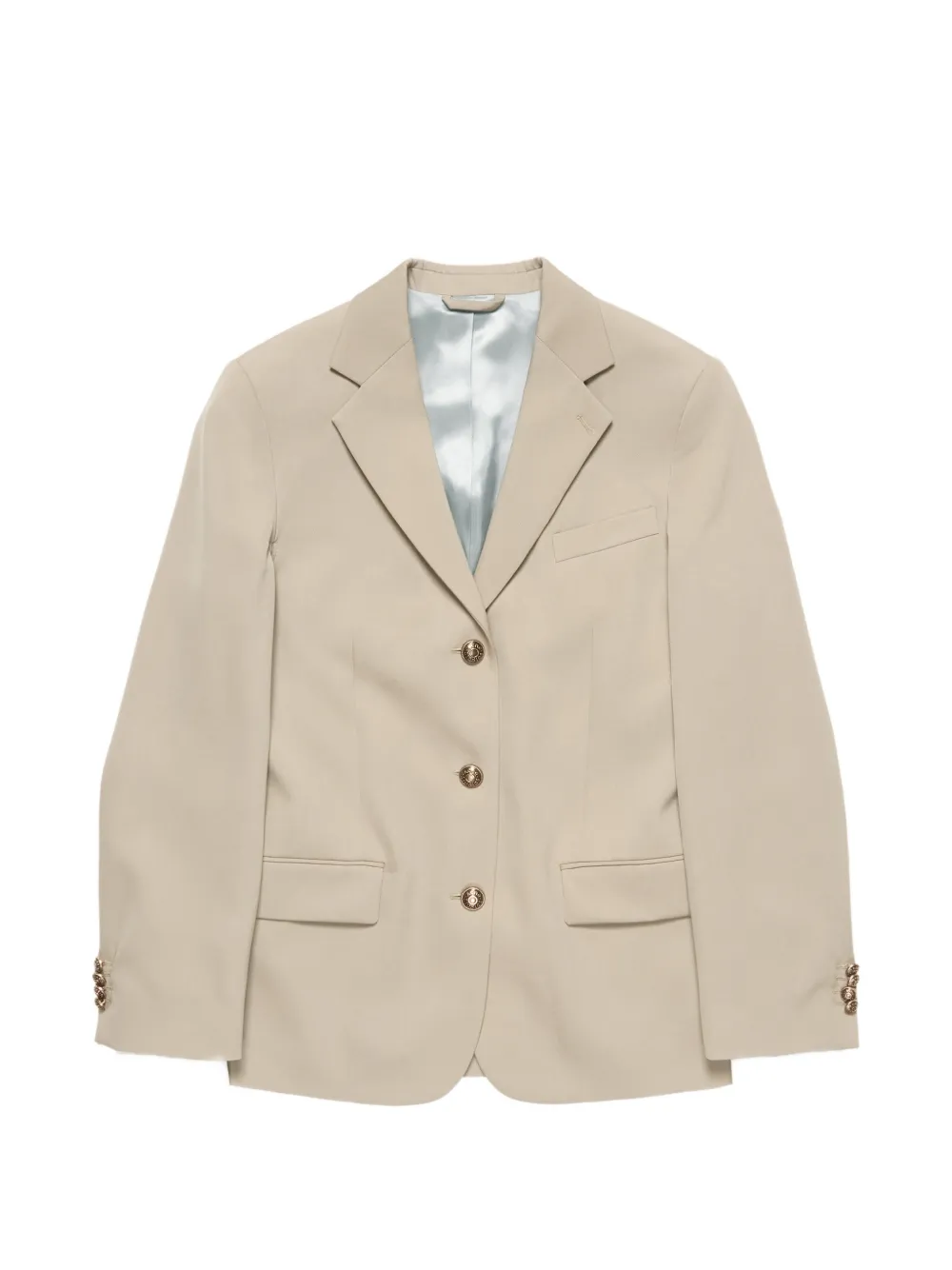Acne Studios Layered Wool Suit Jacket In Neutrals