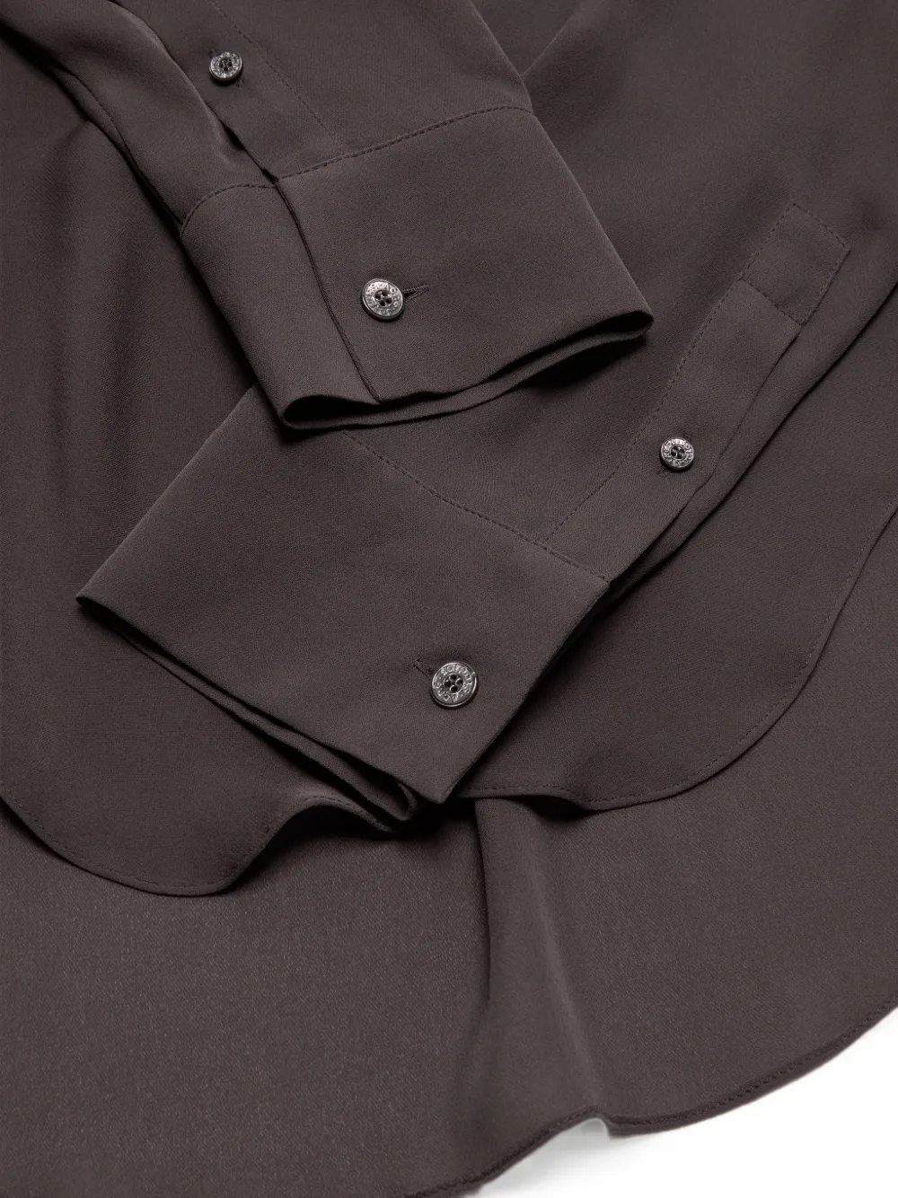 Acne Studios Silk Blouse With Cowl Neck In Multi