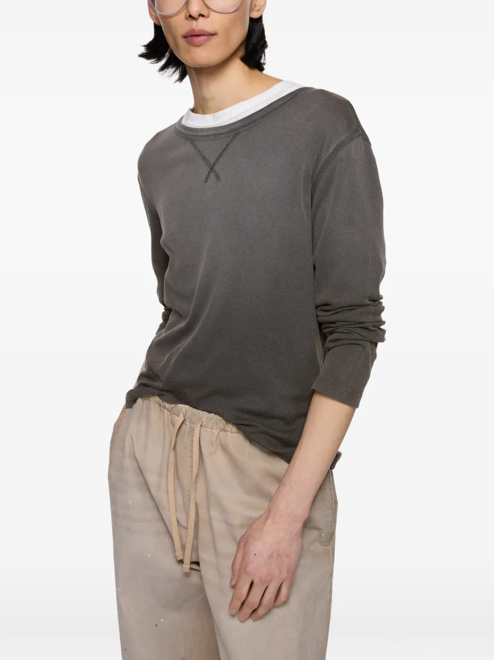 Acne Studios T-shirt con logo effetto spray - Grigio