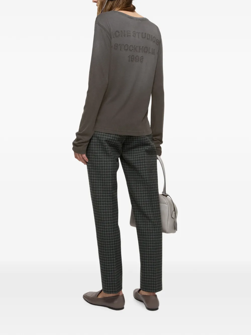 Acne Studios T-shirt met logo Grijs