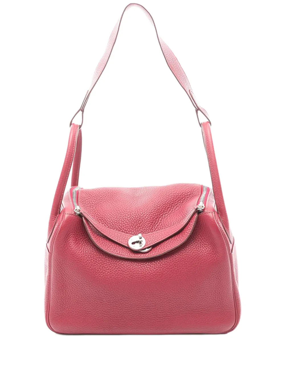 Hermès Pre-Owned 2015 Clemence Lindy 30 shoulder bag - Red