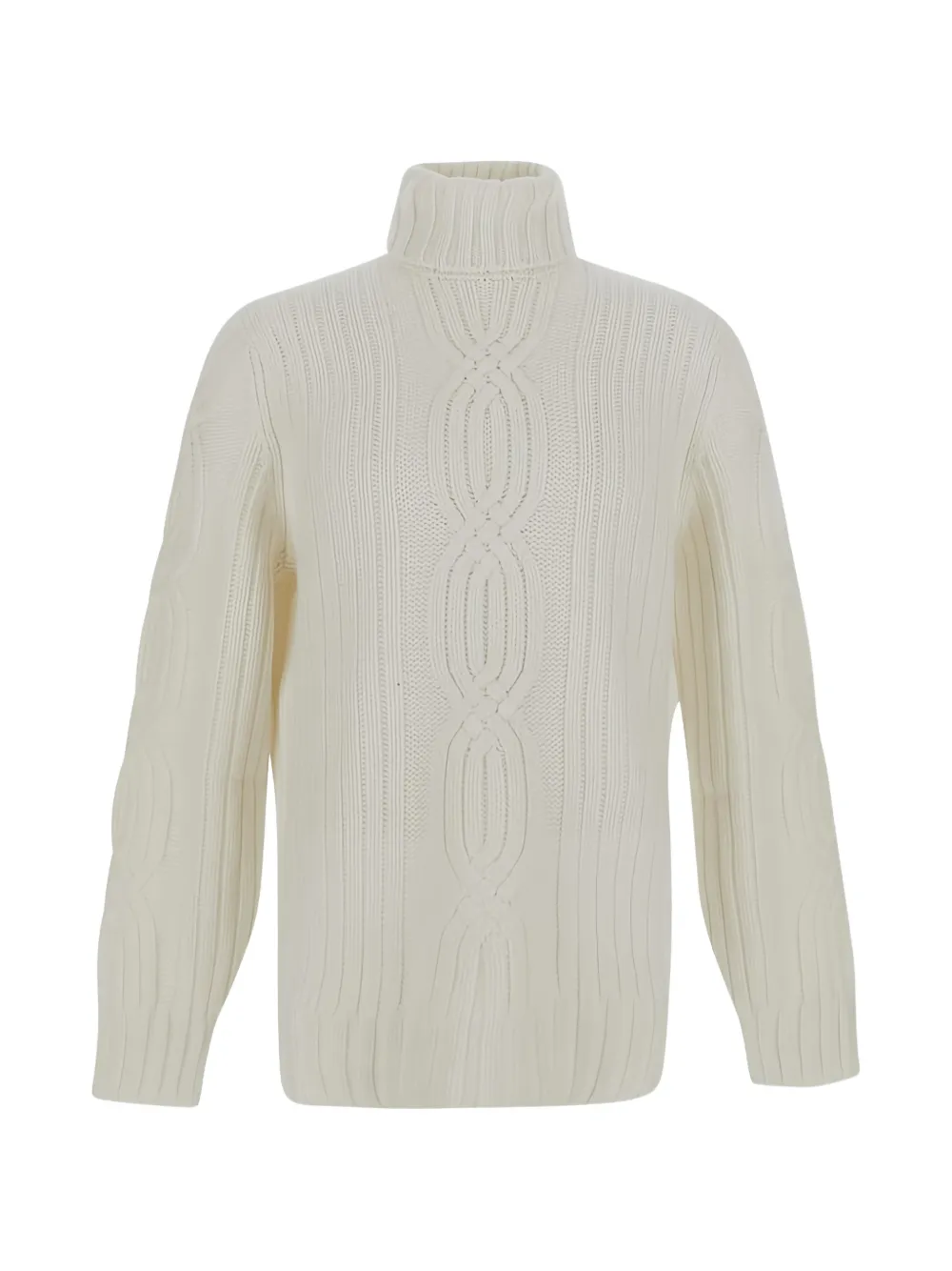 Brunello Cucinelli cable-knit turtleneck sweater - Toni neutri