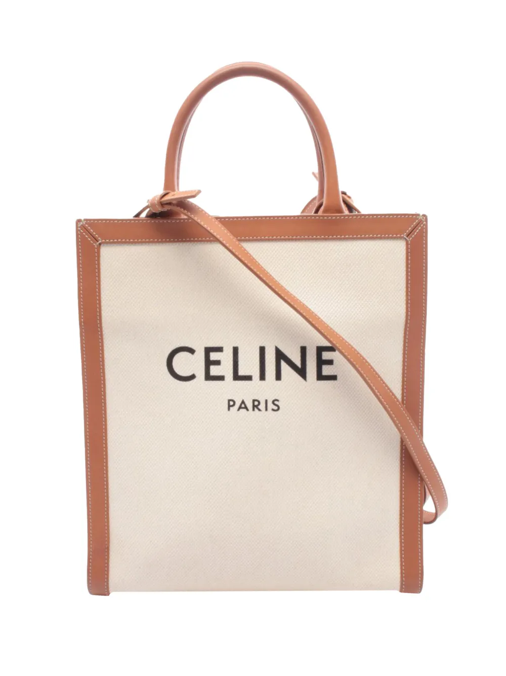 Celine Pre-Owned 2010-2026 Small Canvas Vertical Cabas satchel - Marrone