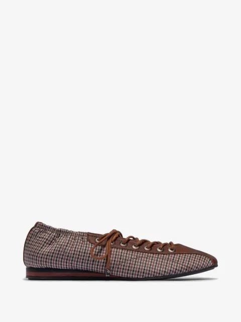 Bernardo Billie check-pattern lace-up shoes