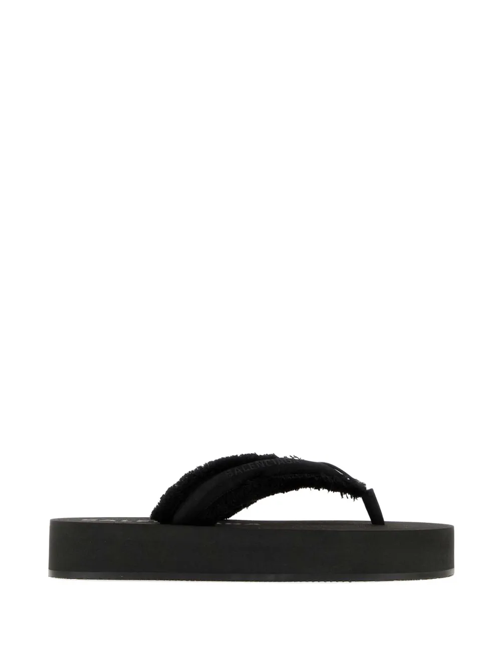Balenciaga Jet Leg frayed flip-flops - Schwarz