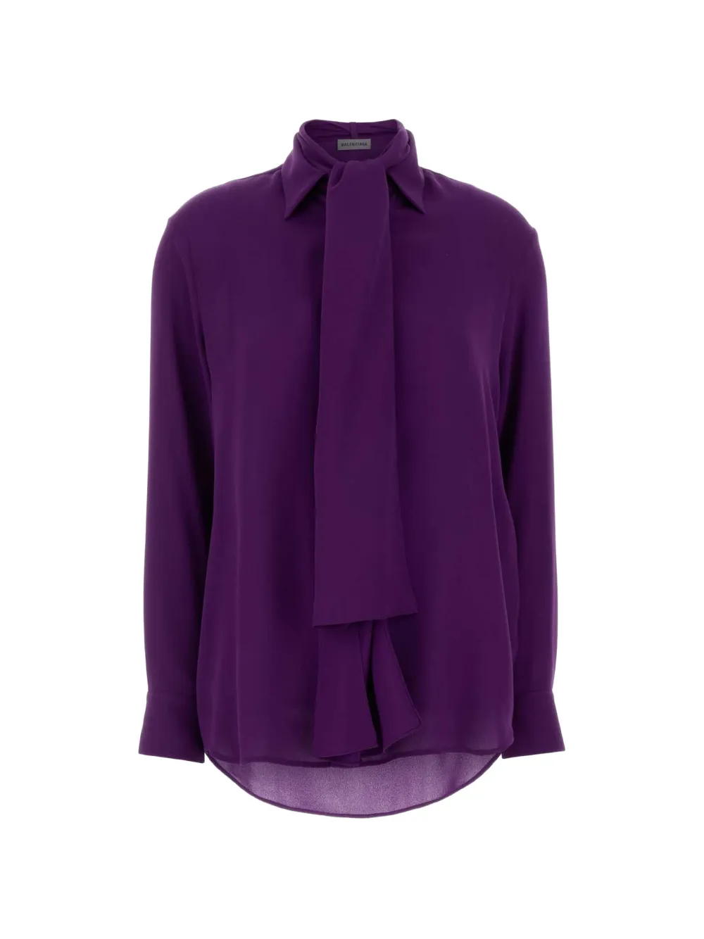 Balenciaga tie-neck silk shirt - Violett