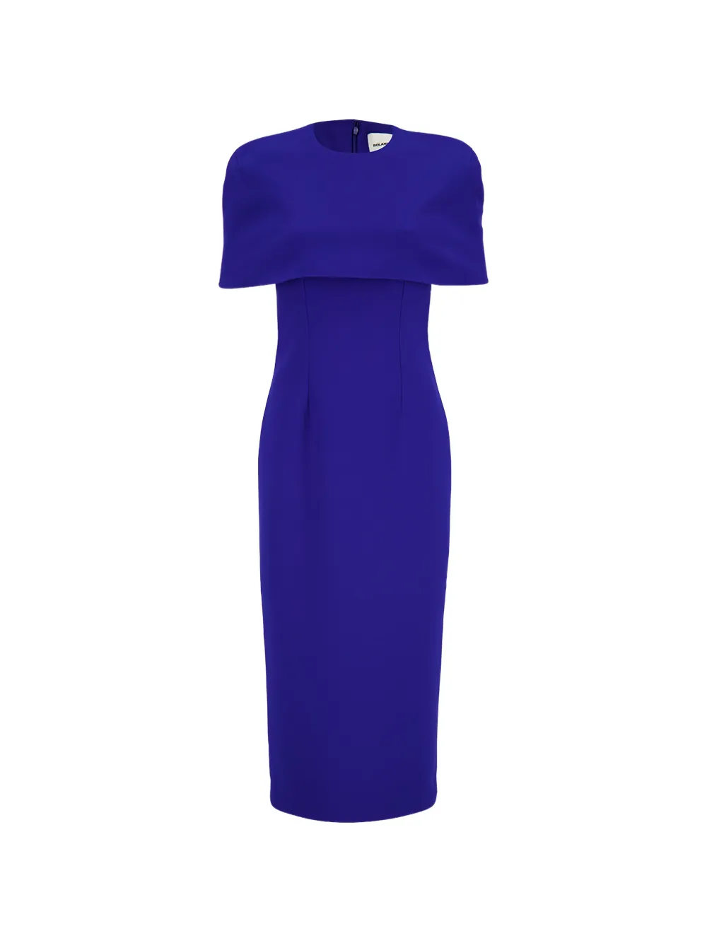 Roland Mouret cape-overlay crepe midi dress - Blu