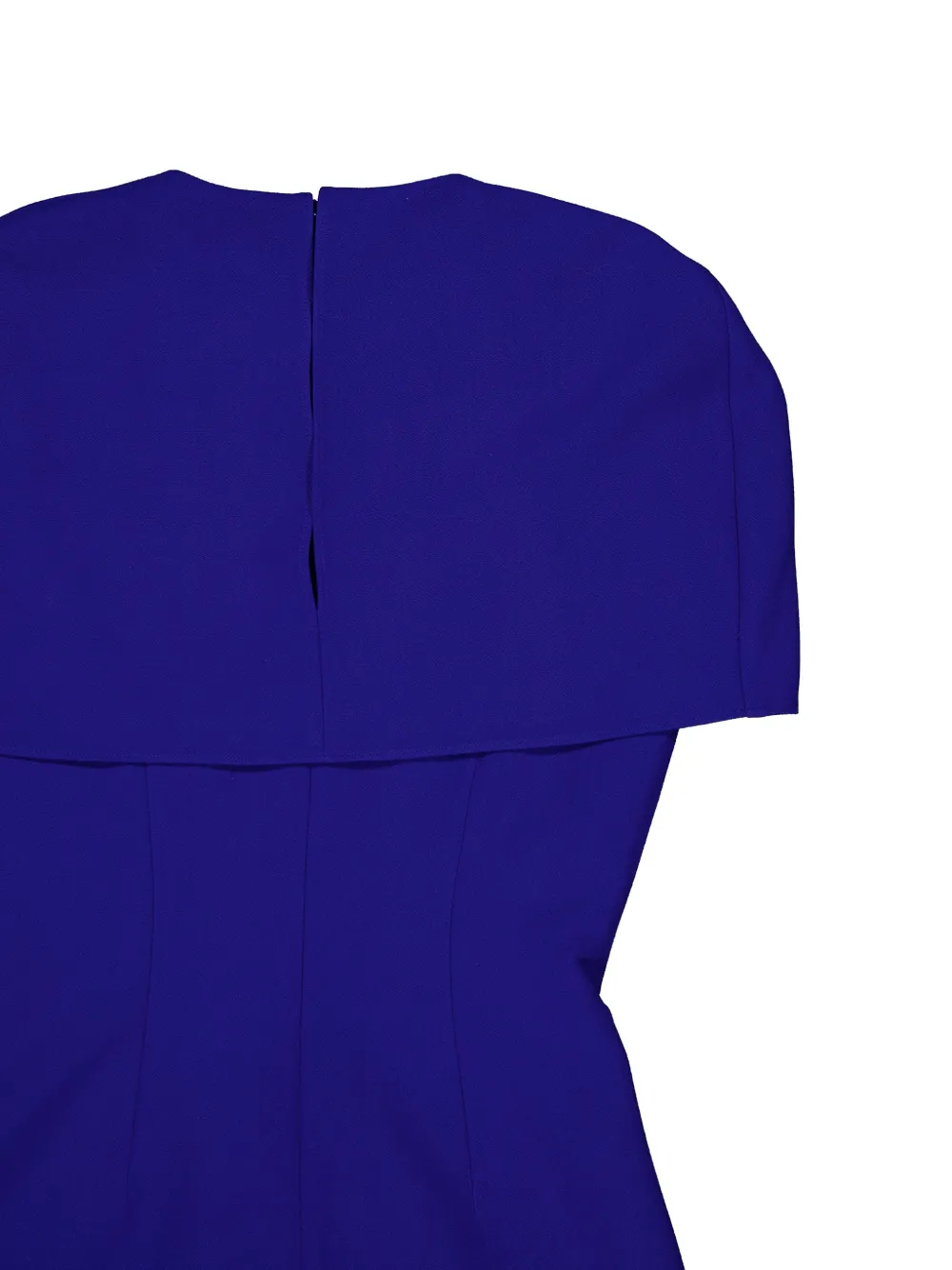 Roland Mouret Crêpe midi-jurk met cape laag Blauw