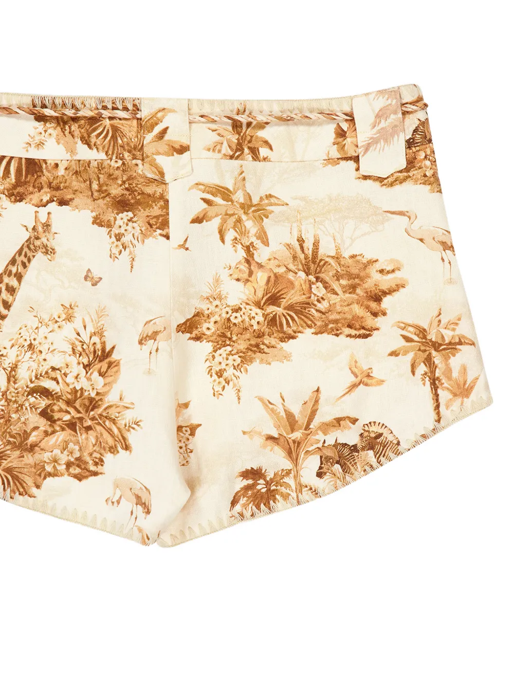 ZIMMERMANN Shorts met safari-print Bruin