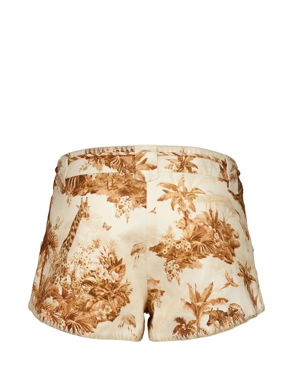 ZIMMERMANN Shorts met safari-print Bruin