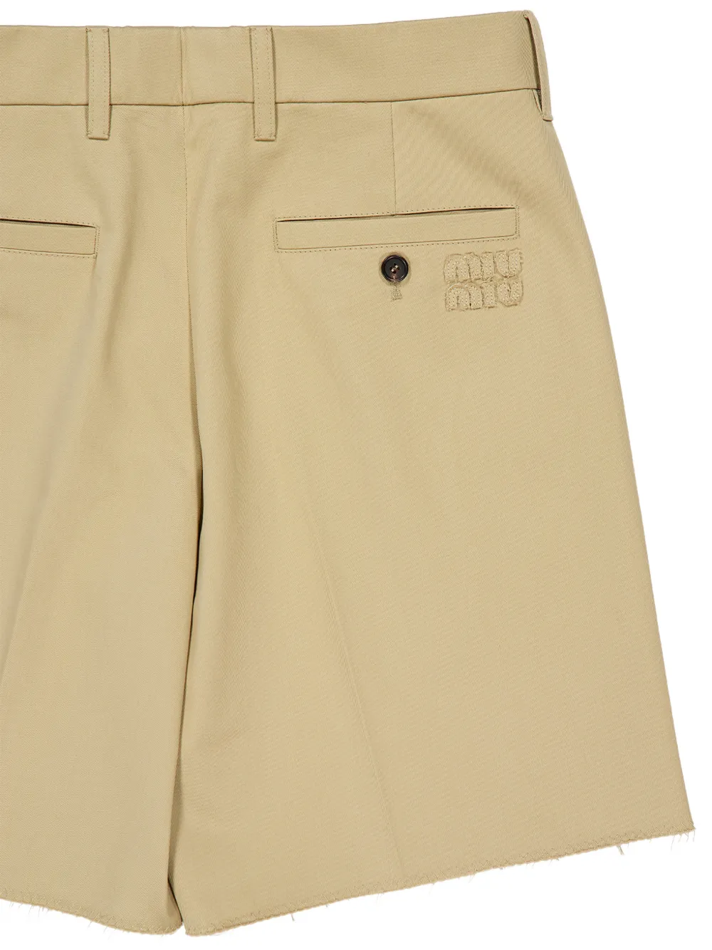 Miu Geplooide shorts Beige