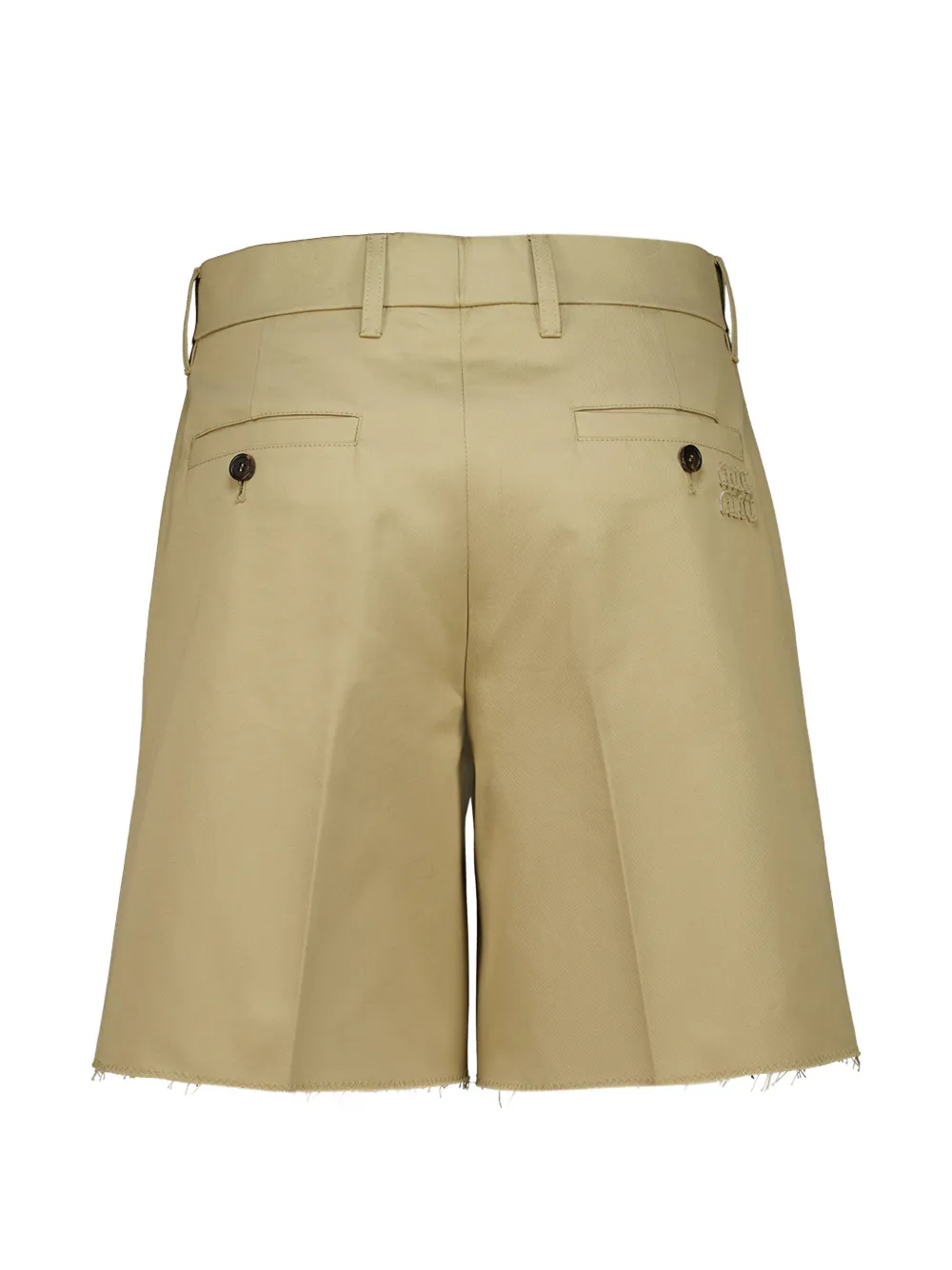 Miu Geplooide shorts Beige