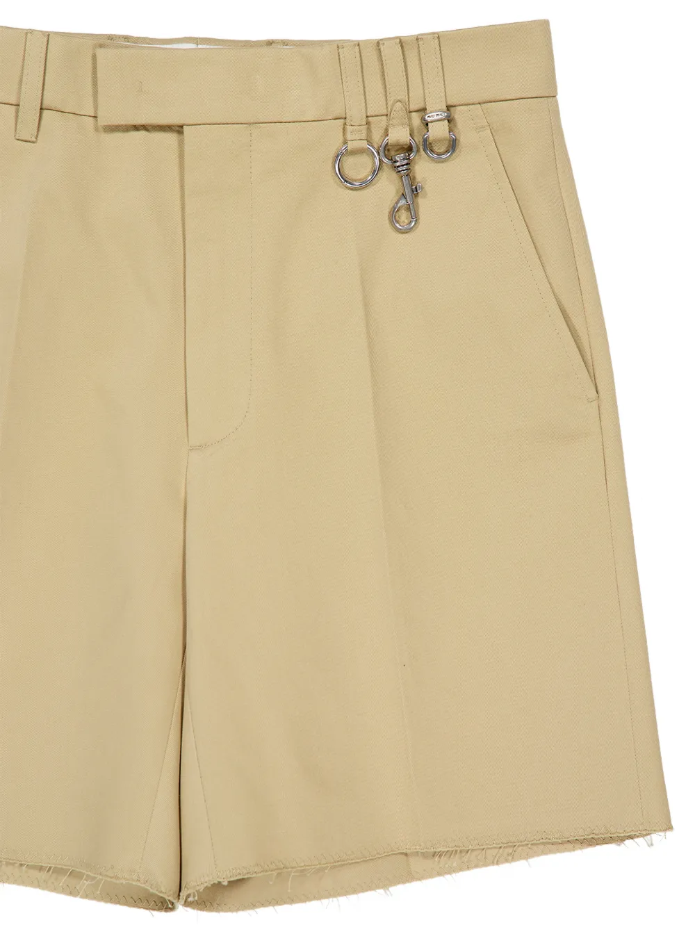 Miu Geplooide shorts Beige