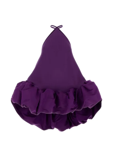 Balenciaga vestido corto con cuello halter