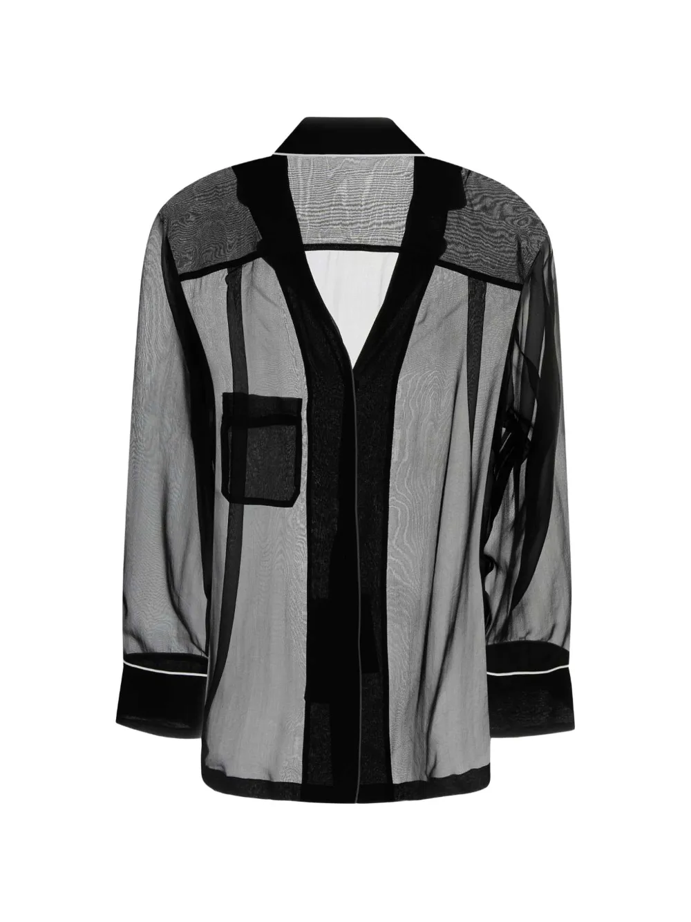 Dolce & Gabbana Doorzichtige blouse met afwerking Zwart