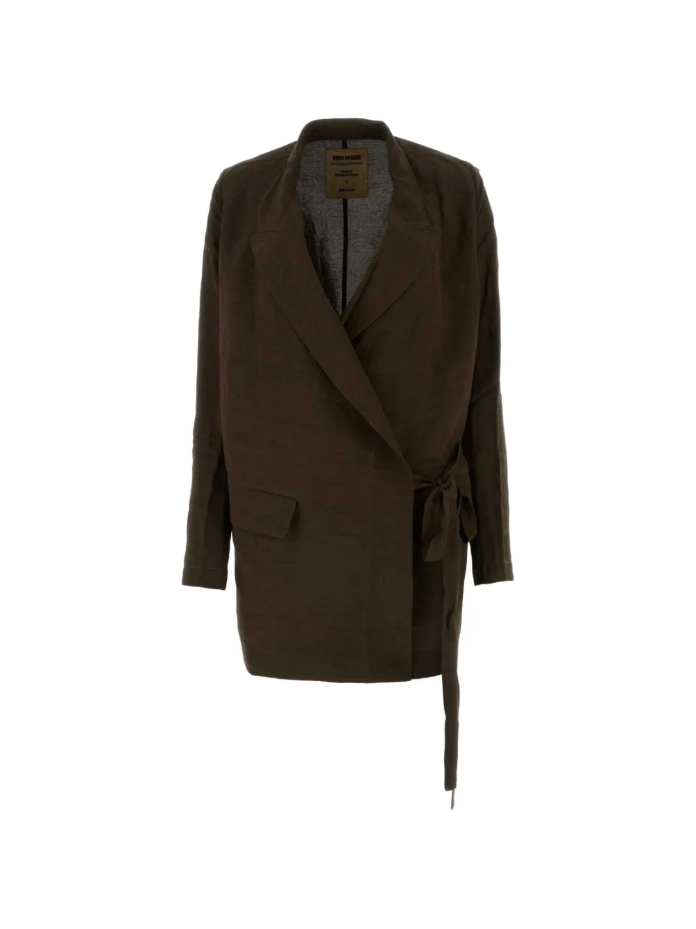 Uma Wang Khloe wrap-around blazer - Marrone