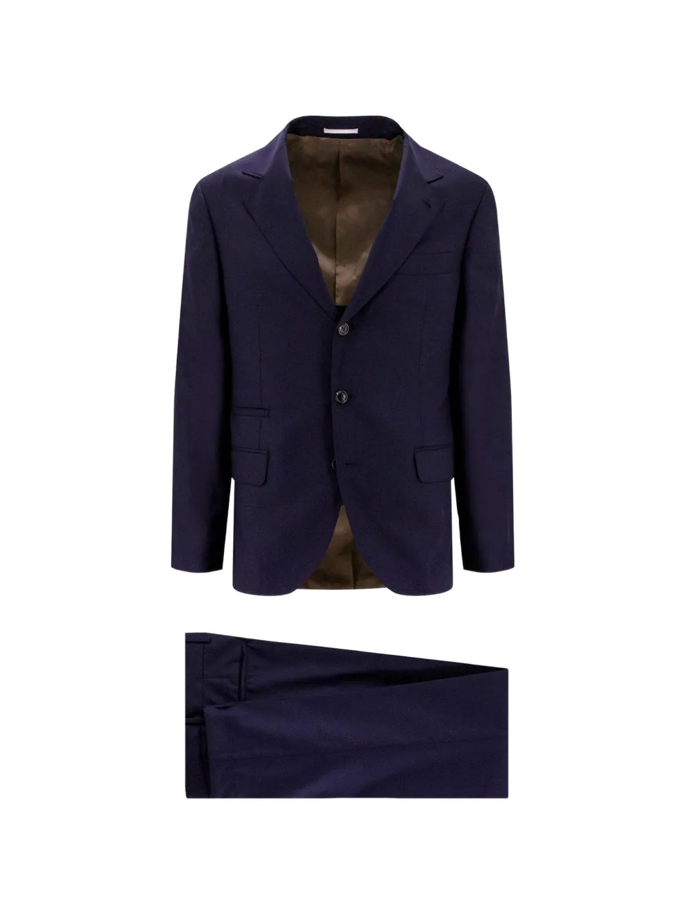 Brunello Cucinelli notched-lapels single breasted suit - Blu