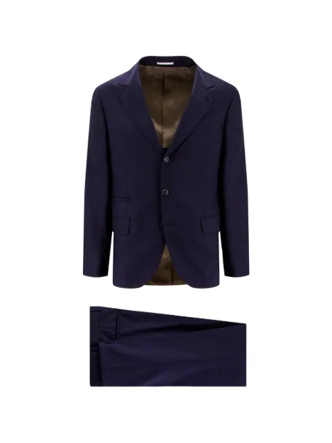 Brunello Cucinelli notched-lapels single breasted suit