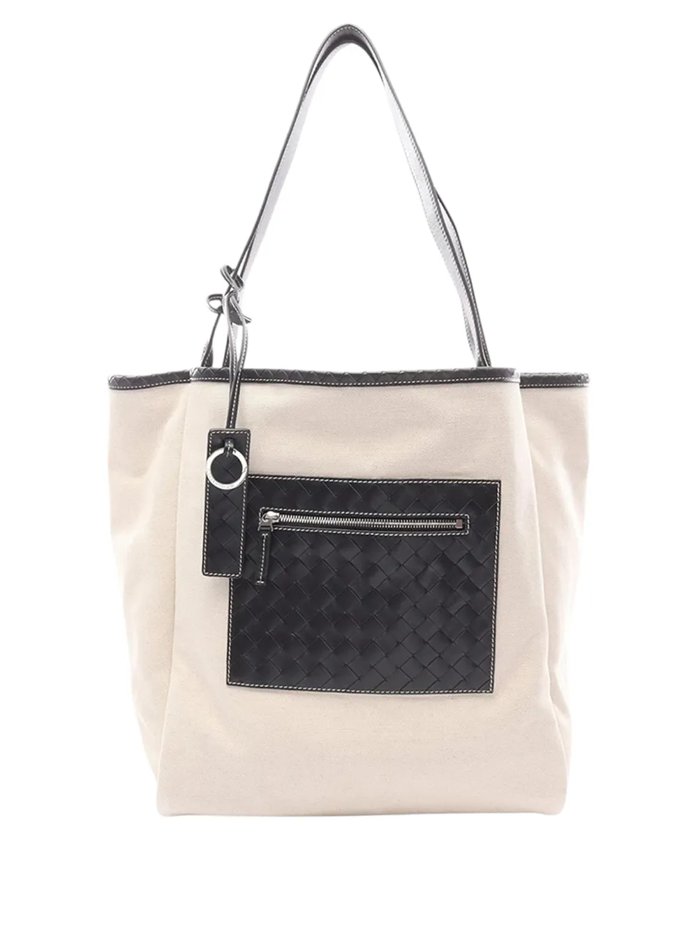 Bottega Veneta Pre-Owned 2012-2026 Reversible Canvas and Suede Corriere tote bag - Bianco
