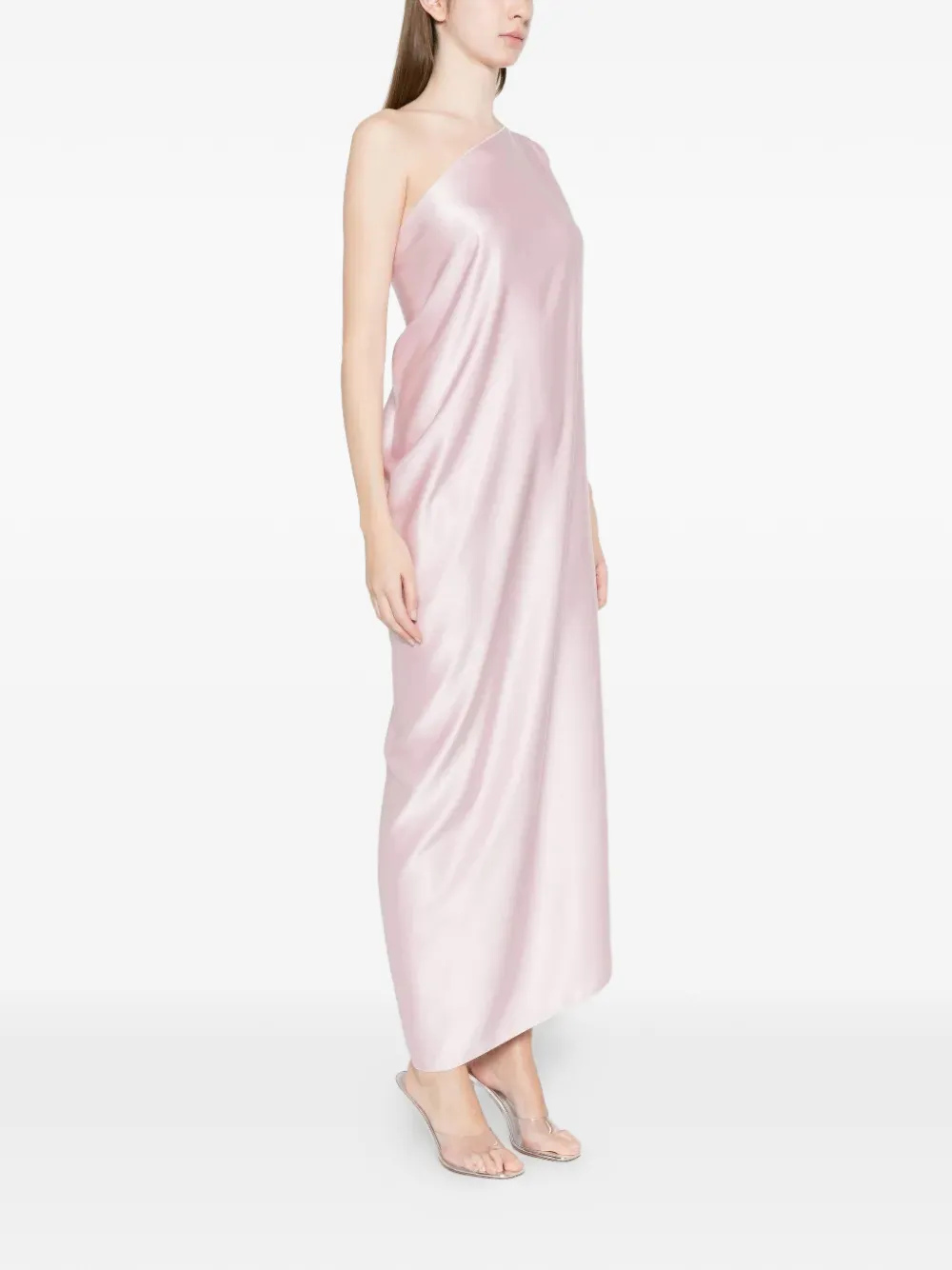  Stephan Janson Vestido Largo Drapeado - Rosa 