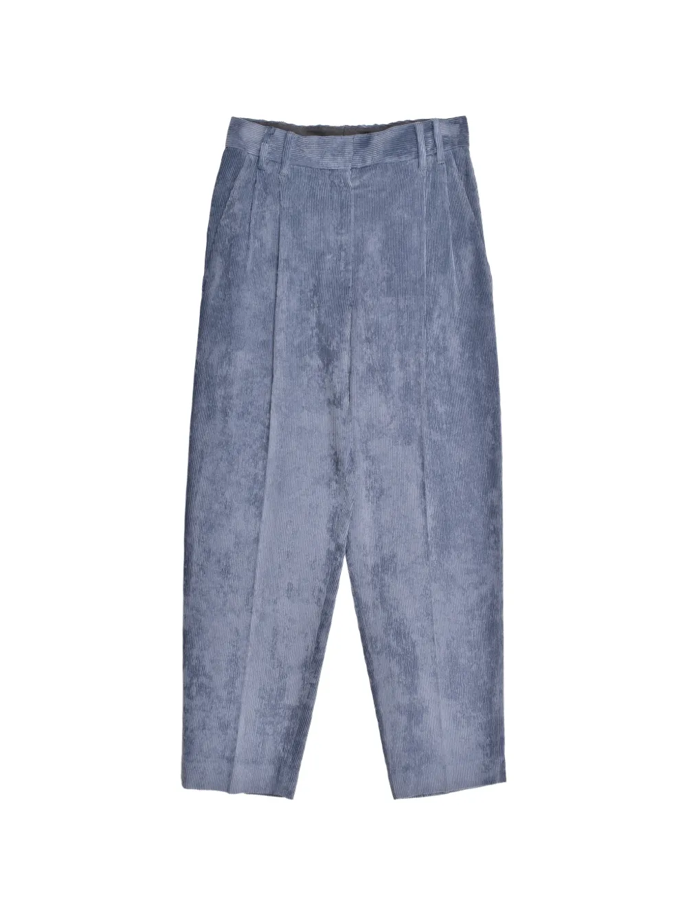 Brunello Cucinelli Pantaloni crop con pieghe - Blu