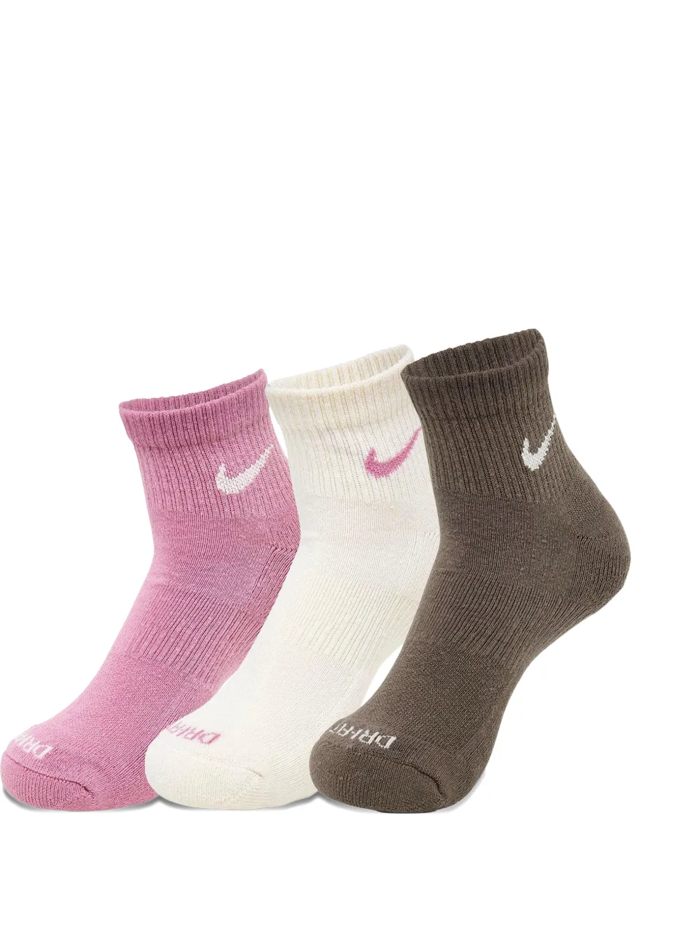 Nike Drie paar Dri-Fit Plus sokken Roze