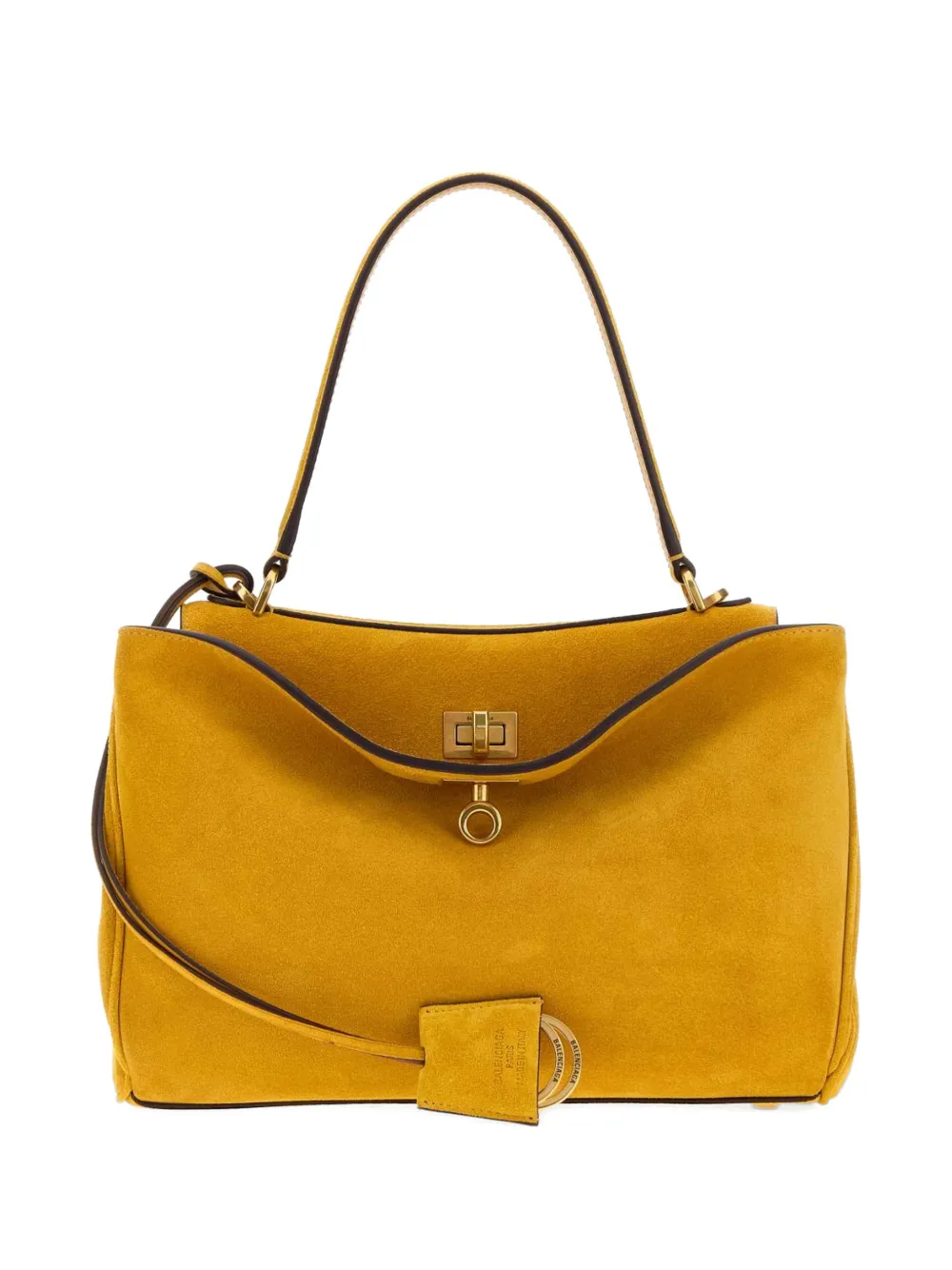 Balenciaga Rodeo suede shoulder bag - Giallo