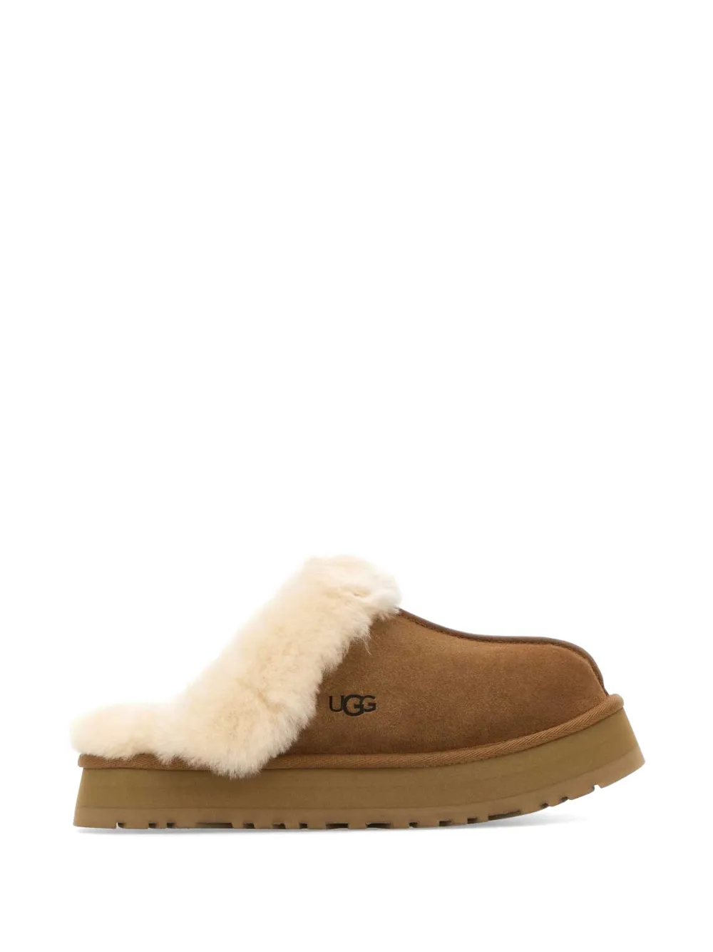 UGG Disquette shearling-trim slippers - Marrone