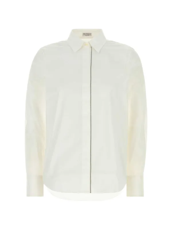 Brunello Cucinelli モニーレトリム シャツ | ホワイト | FARFETCH JP