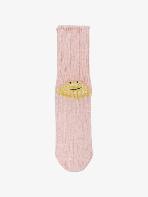 KAPITAL Rainbow Happy Heel ribbed-knit socks