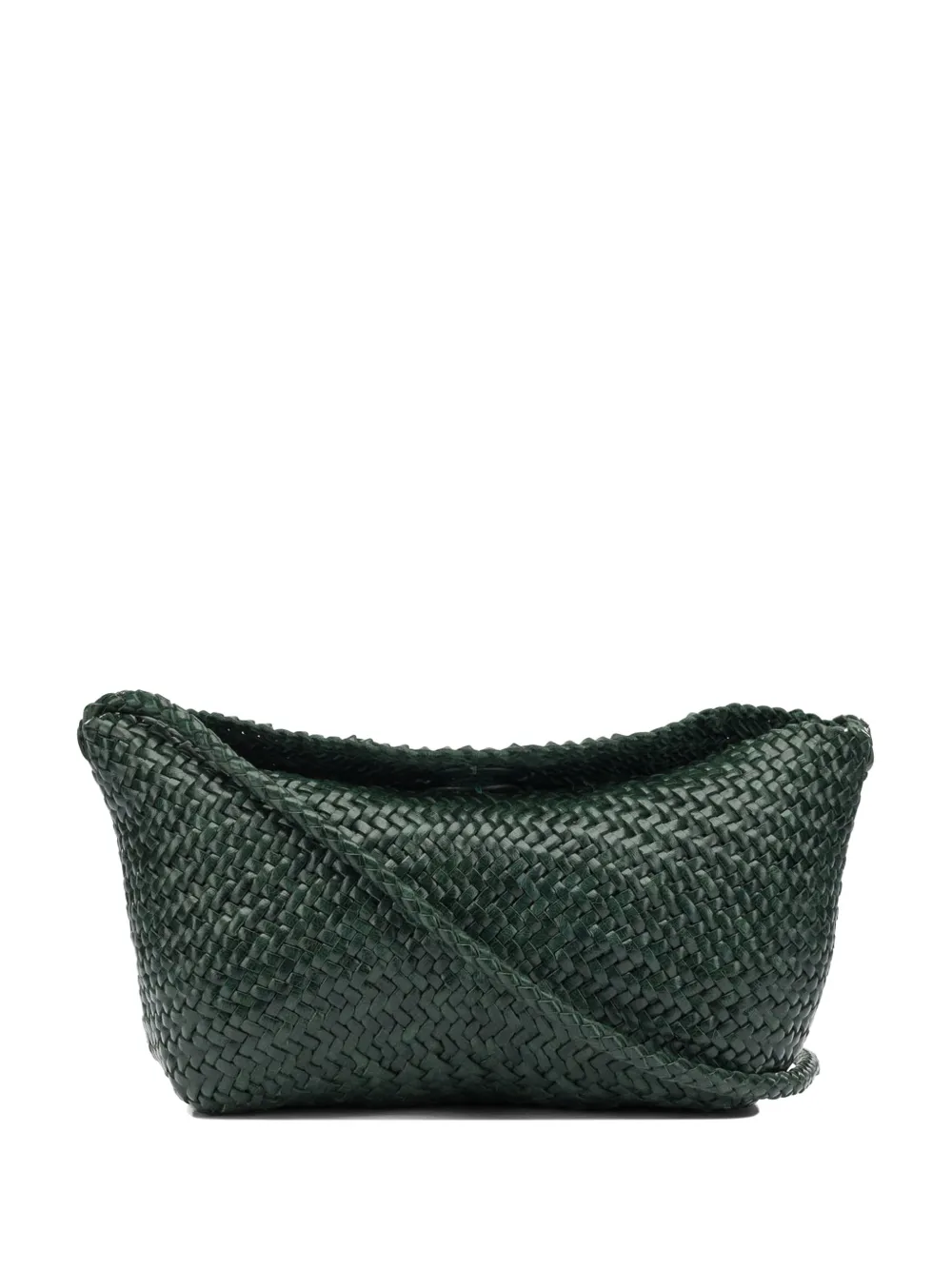 DRAGON DIFFUSION Corsina woven leather shoulder bag - Verde