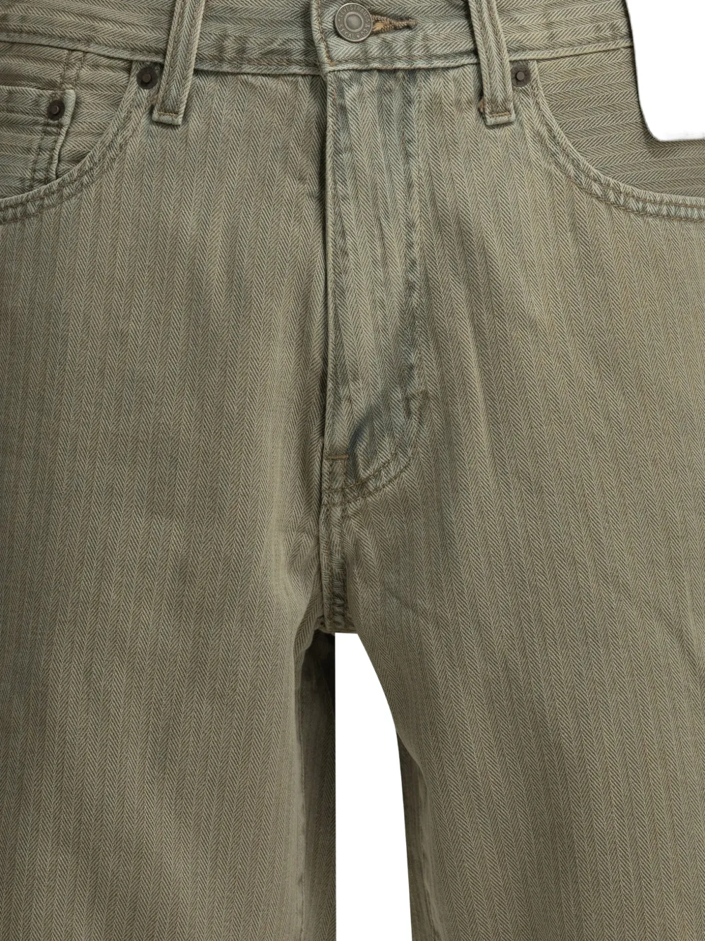 Levi's 468 Stay Loose denim shorts met visgraat-patroon Grijs