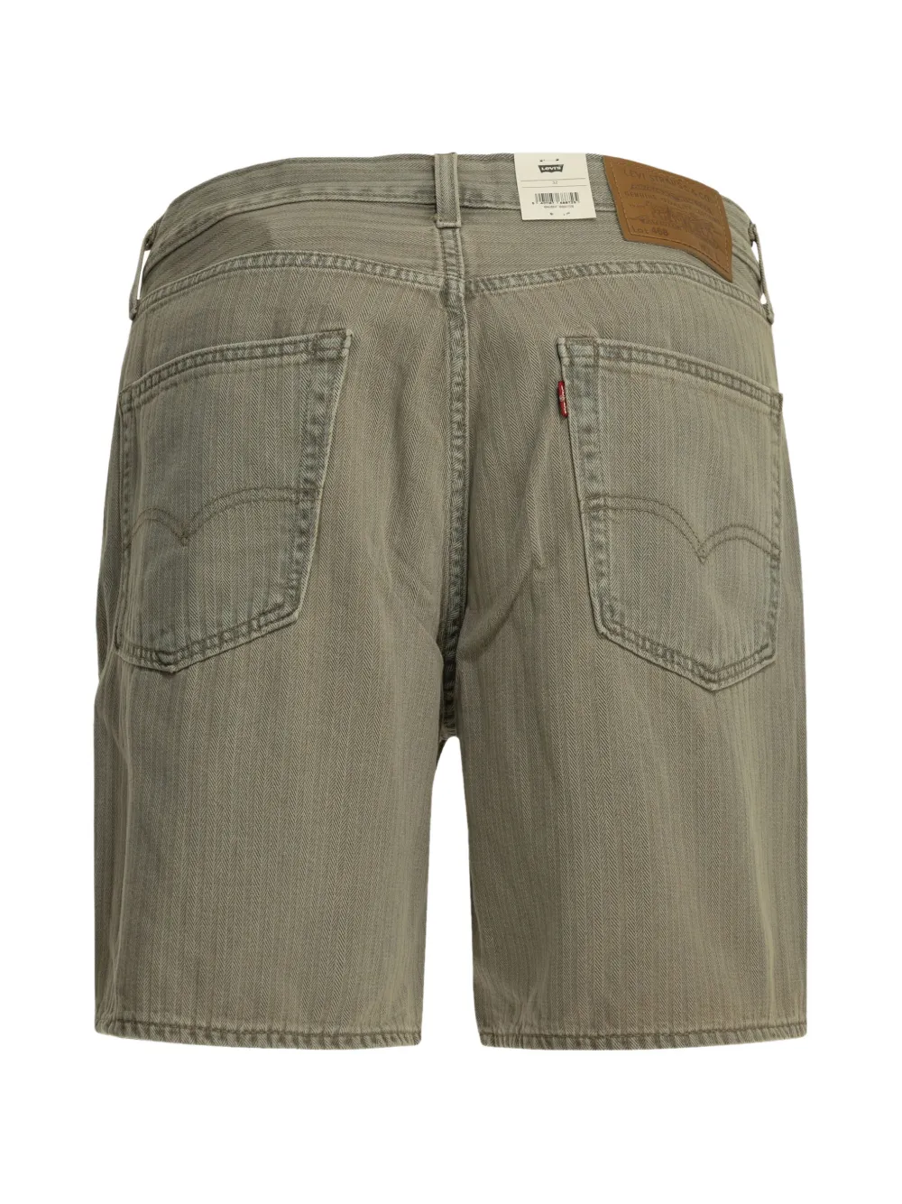 Levi's 468 Stay Loose denim shorts met visgraat-patroon Grijs