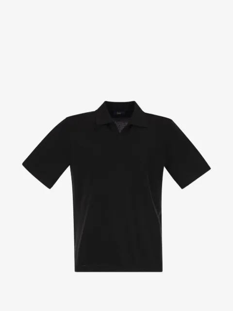 Herno open-collar jersey polo shirt