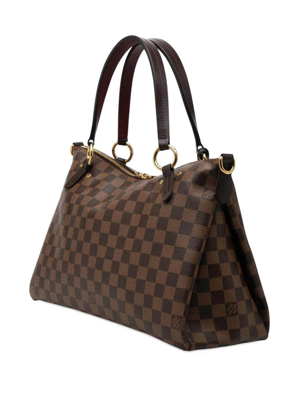 Louis Vuitton Pre-owned 2018 Damier Ebene Lymington Satchel in Brown, view 3