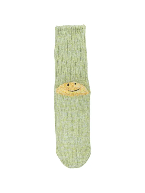KAPITAL Rainbow Happy Heel intarsia-knit socks