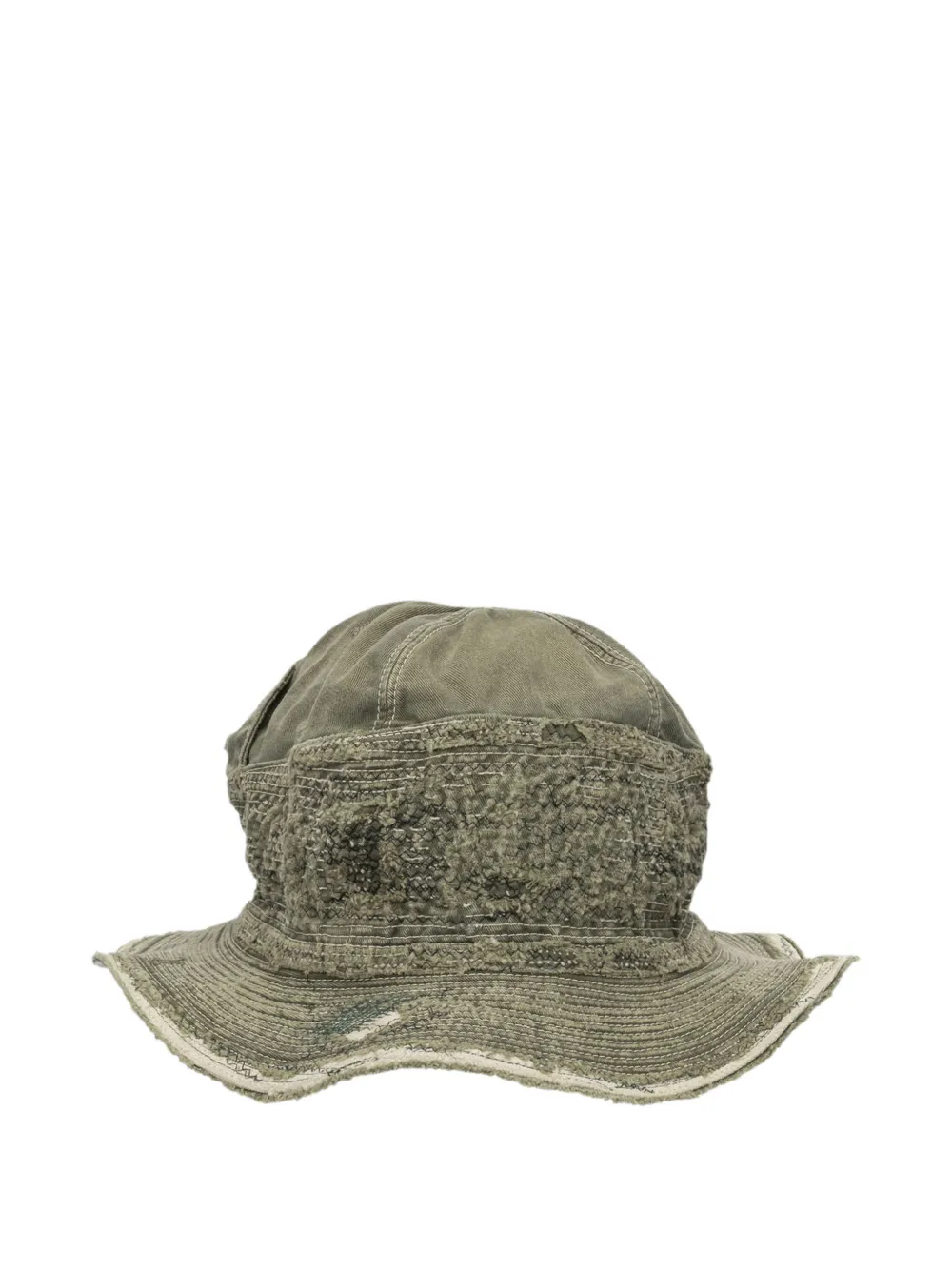KAPITAL distressed bucket hat - Verde