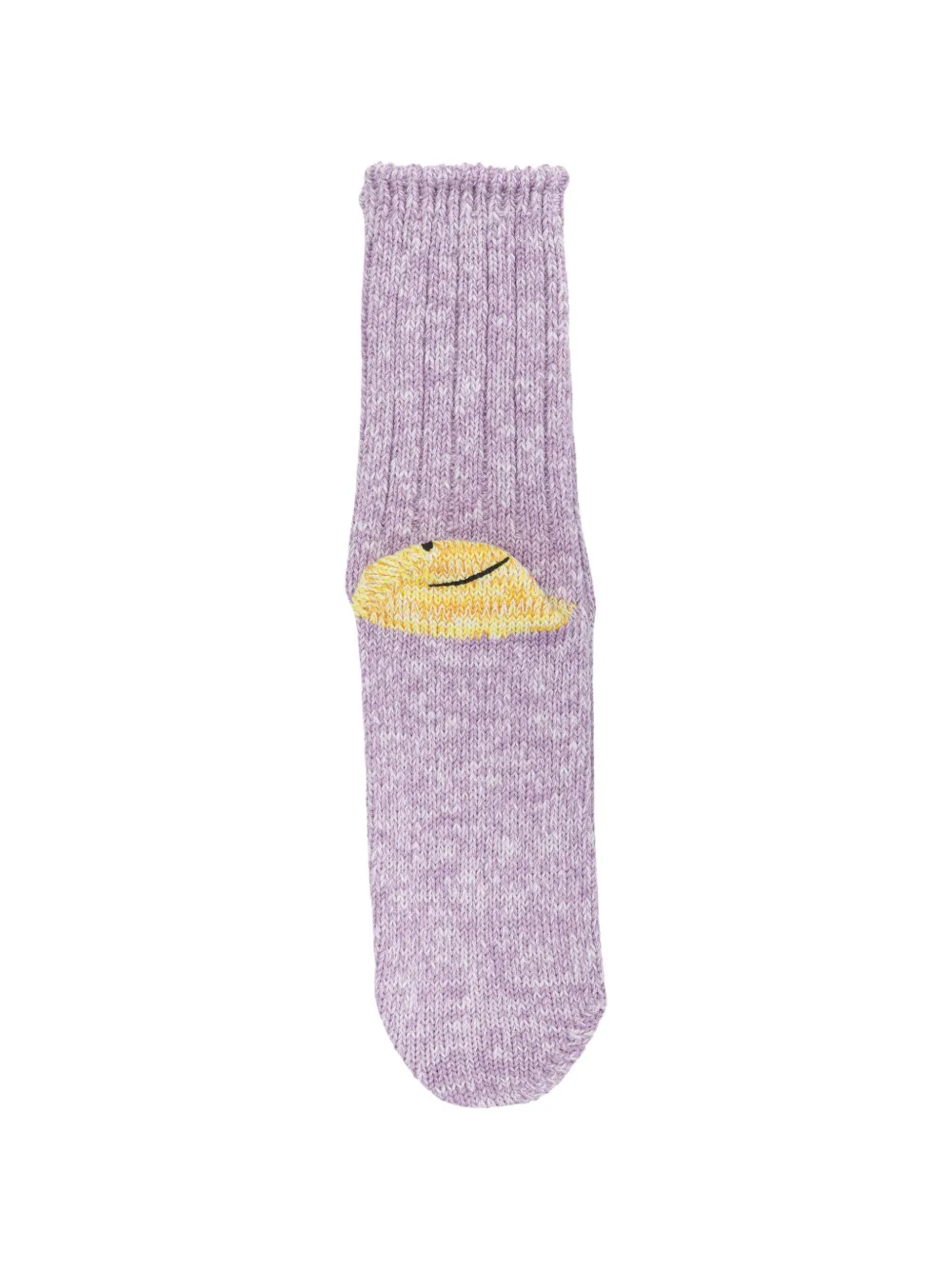 KAPITAL Rainbow Happy Heel ribbed-knit socks - Viola