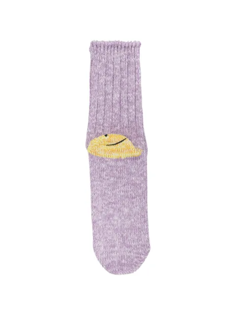 KAPITAL Rainbow Happy Heel ribbed-knit socks