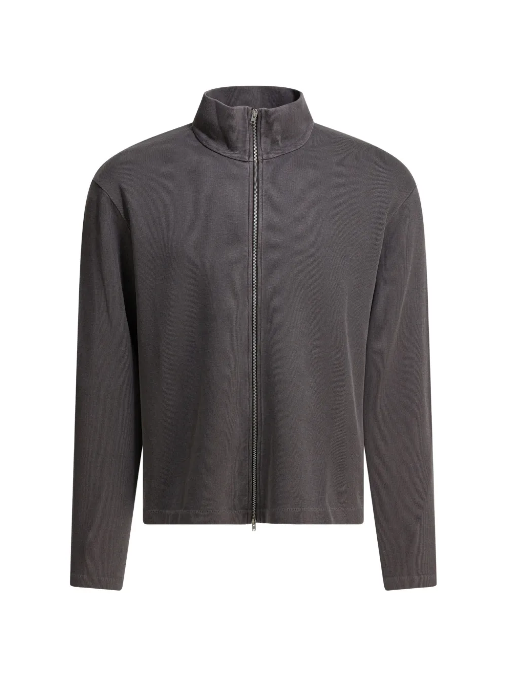 OUR LEGACY Shrunken zip-up ribbed-knit cardigan - Grigio