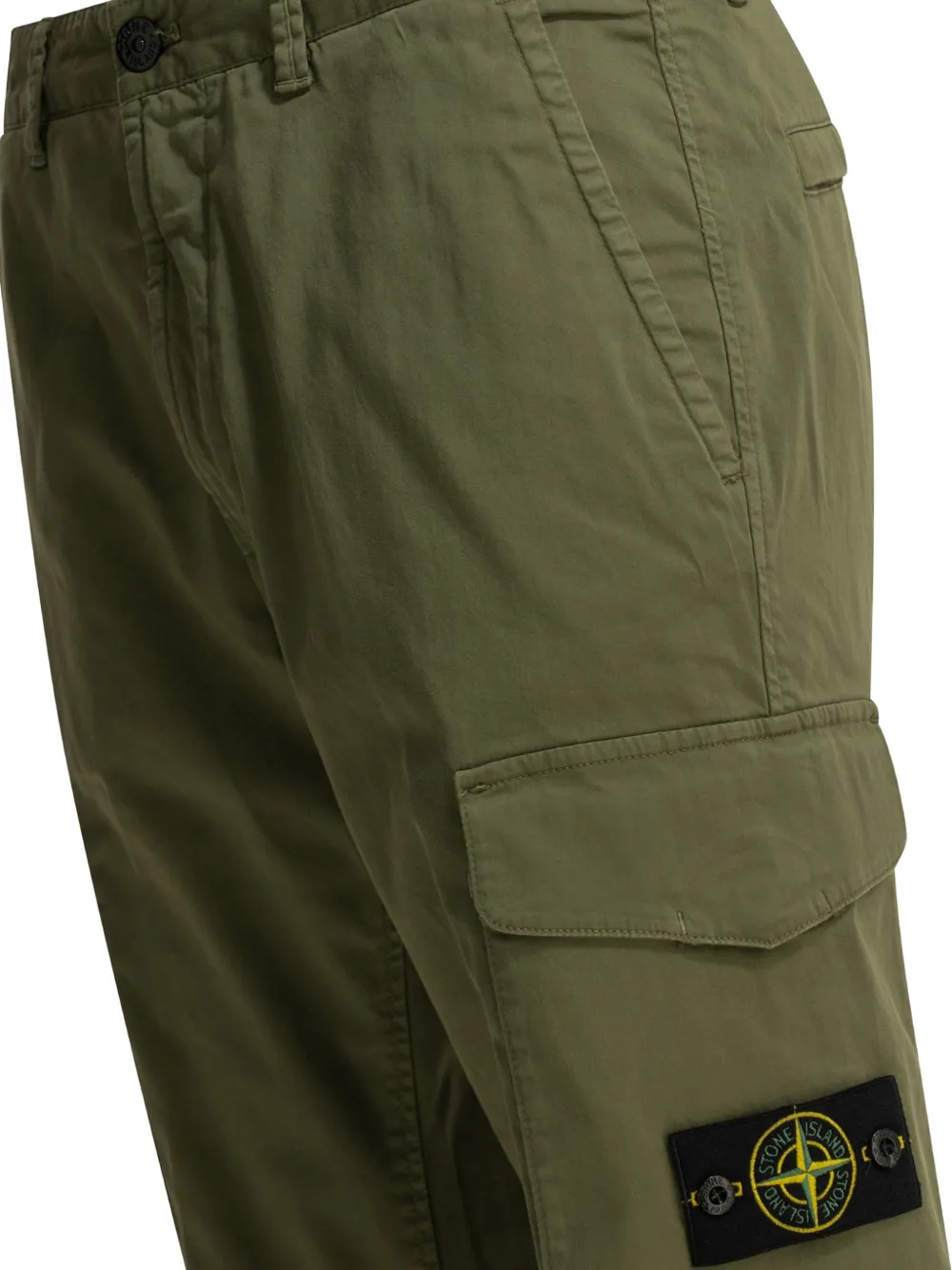 Stone Island Cargo broek met logopatch Groen