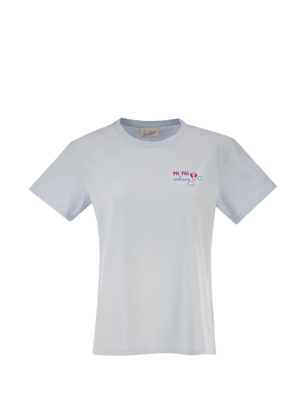 MC2 Saint Barth Katoenen T-shirt met borduurwerk Blauw