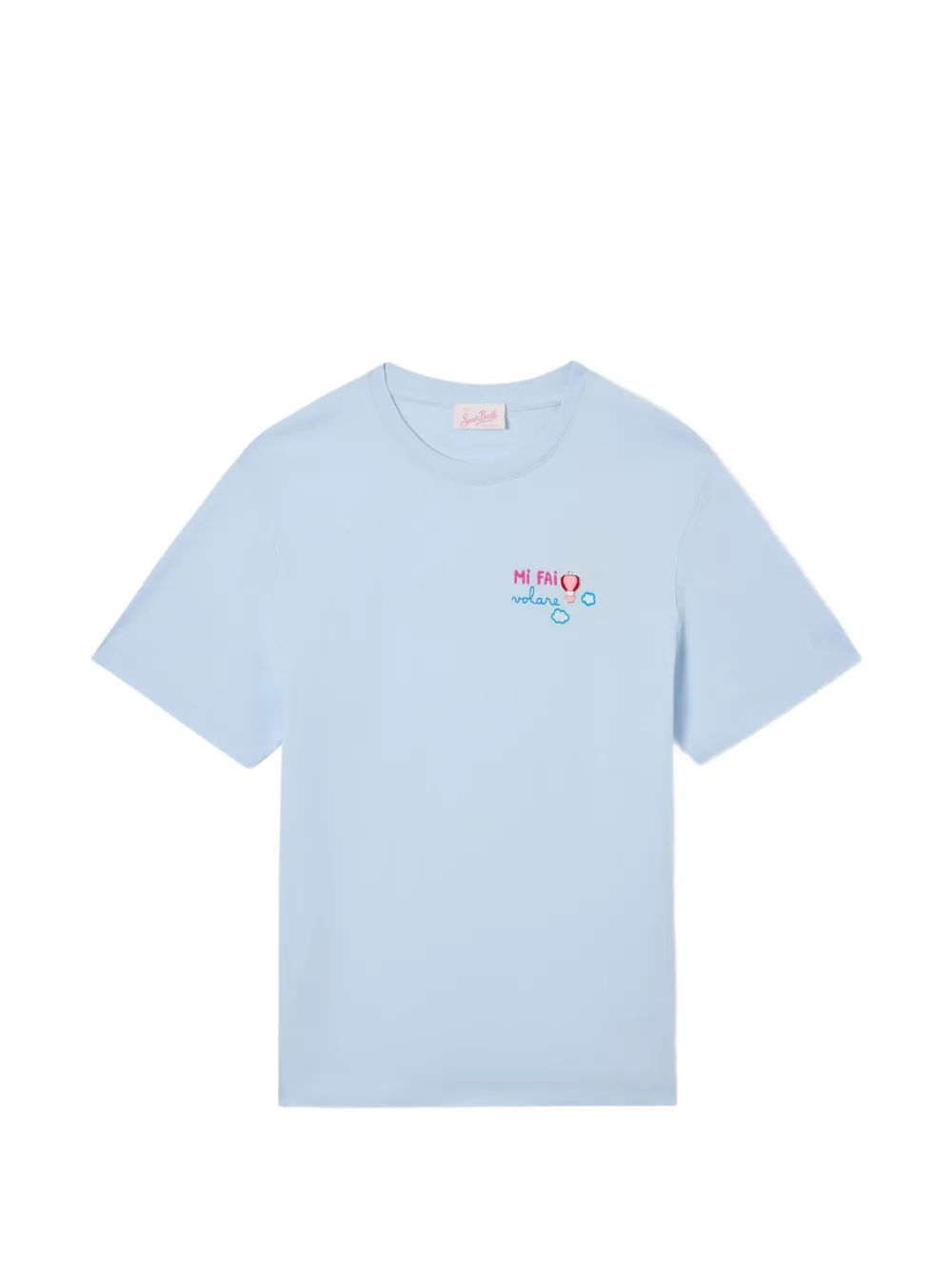 MC2 Saint Barth Katoenen T-shirt met borduurwerk Blauw